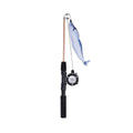 Retractable Cat Fishing Rod Toy - Saury, Silver Blue