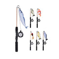 Retractable Cat Fishing Rod Toy - Saury, Silver Blue - view 3