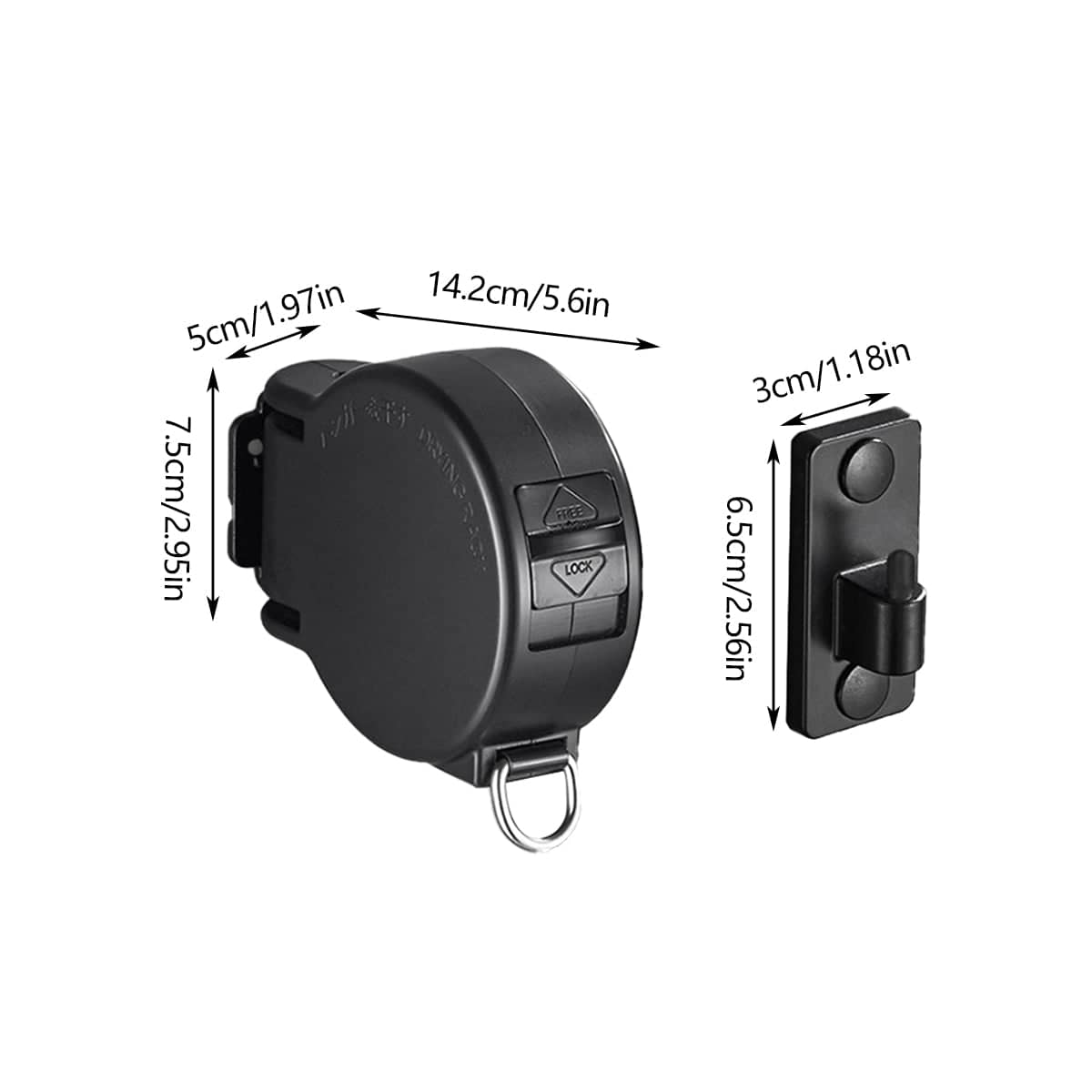 Retractable Clothesline with No Drill Installation and Space Saving Design - Black - view 4