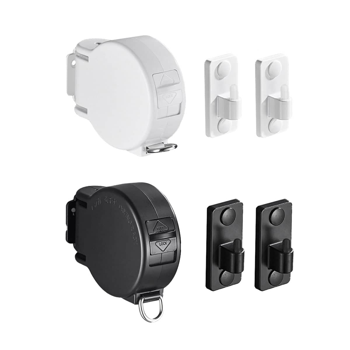 Retractable Clothesline with No Drill Installation and Space Saving Design - White - view 3