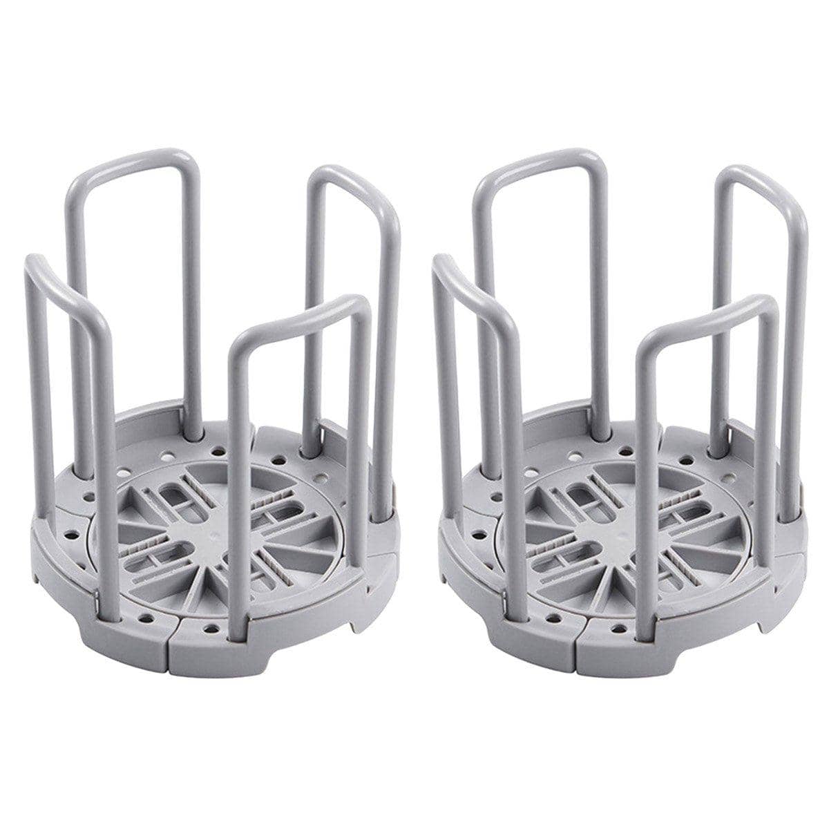 Retractable Dish Drying Rack and Cup Holder, Pack of 2 - Grey