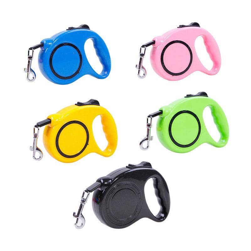 Retractable Dog Lead, 5 m, Reflective Tape, up to 15 kg - Yellow - view 3