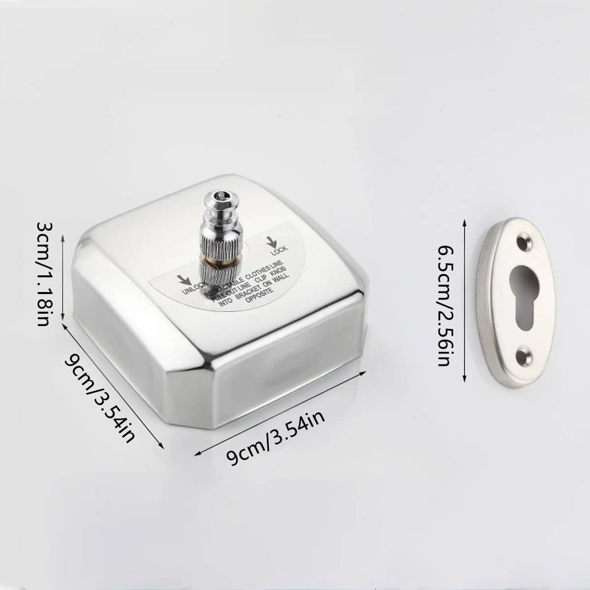 Retractable Indoor Clothesline 2.8 m Invisible Stainless Steel Wire Sturdy - view 3