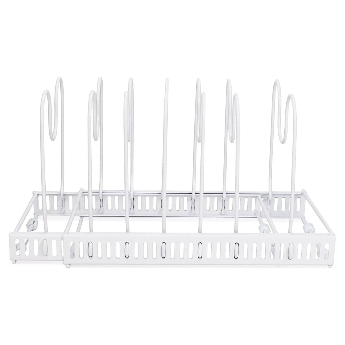 Retractable Kitchen Storage Rack - White, 31-57cm