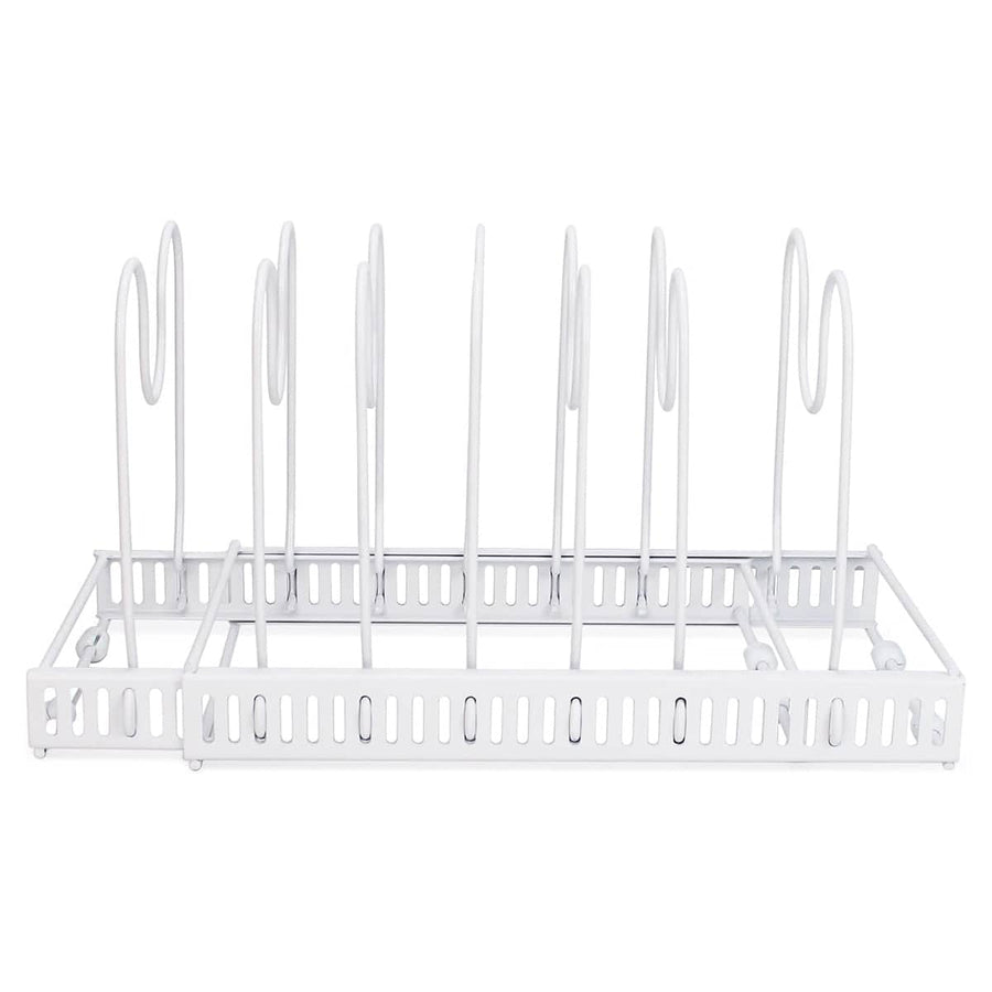 Retractable Kitchen Storage Rack - White, 31-57cm