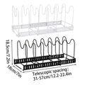 Retractable Kitchen Storage Rack - White, 31-57cm - view 4
