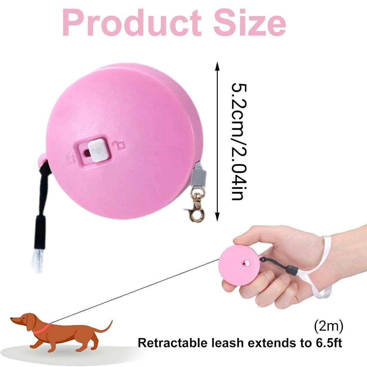 Retractable Pet Leash for Small Pets, 2 m - Light Blue - view 4