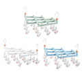 Retractable Sock Drying Rack with 14 Clips - Green - view 3