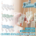 Retractable Sock Drying Rack with 14 Clips - White - view 2
