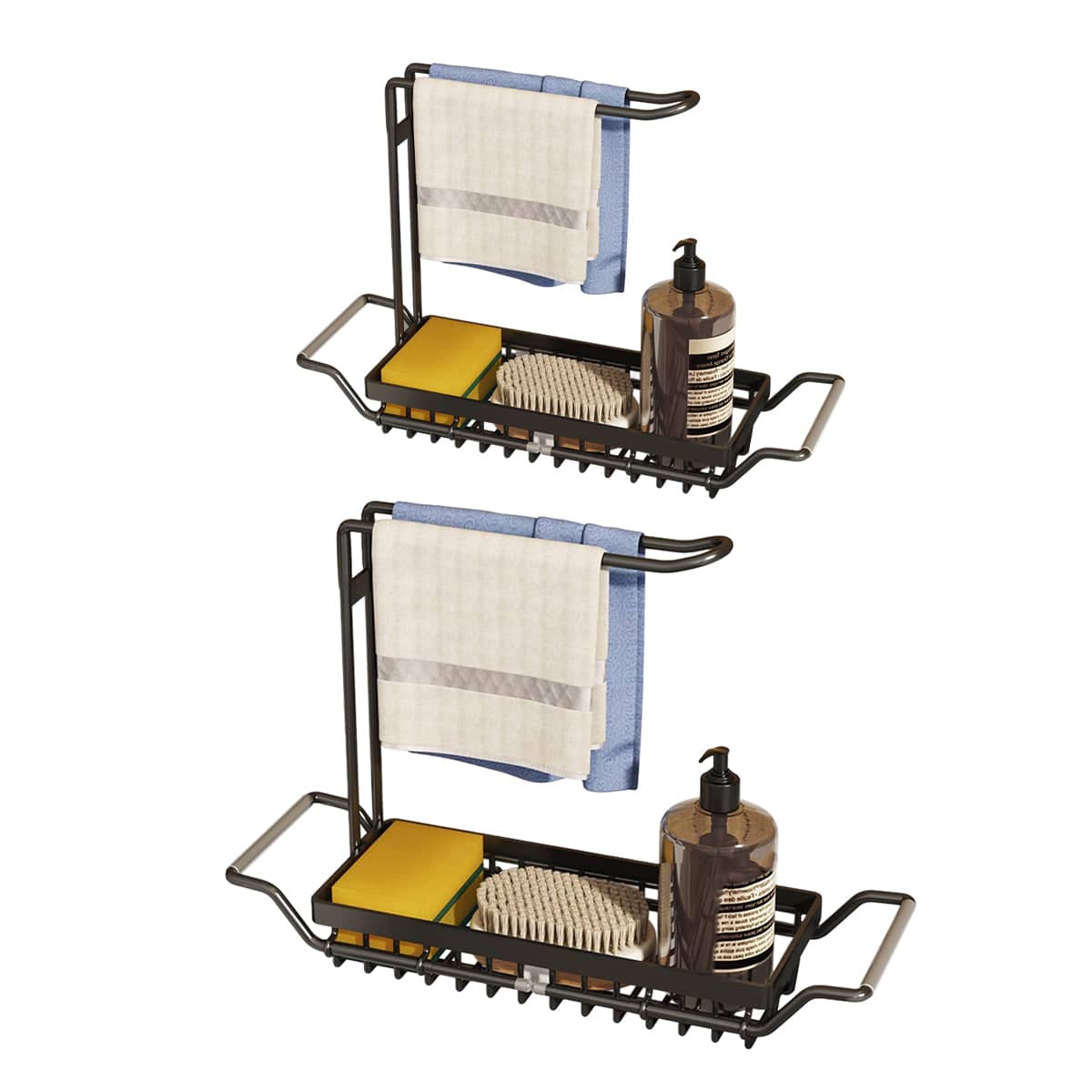 Retractable Stainless Steel Sink Cloth Rack, Space Saving Kitchen Storage - Size S, 36 to 44 cm - view 3
