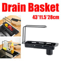 Retractable Stainless Steel Sink Drain Rack for Kitchen Counter Storage