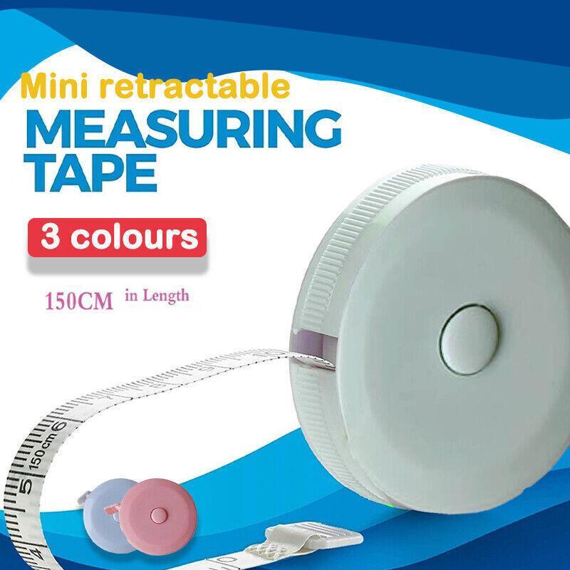 Retractable Tailor Tape Measure 150 cm, Soft Body Measuring Sewing Ruler - Pink - view 2