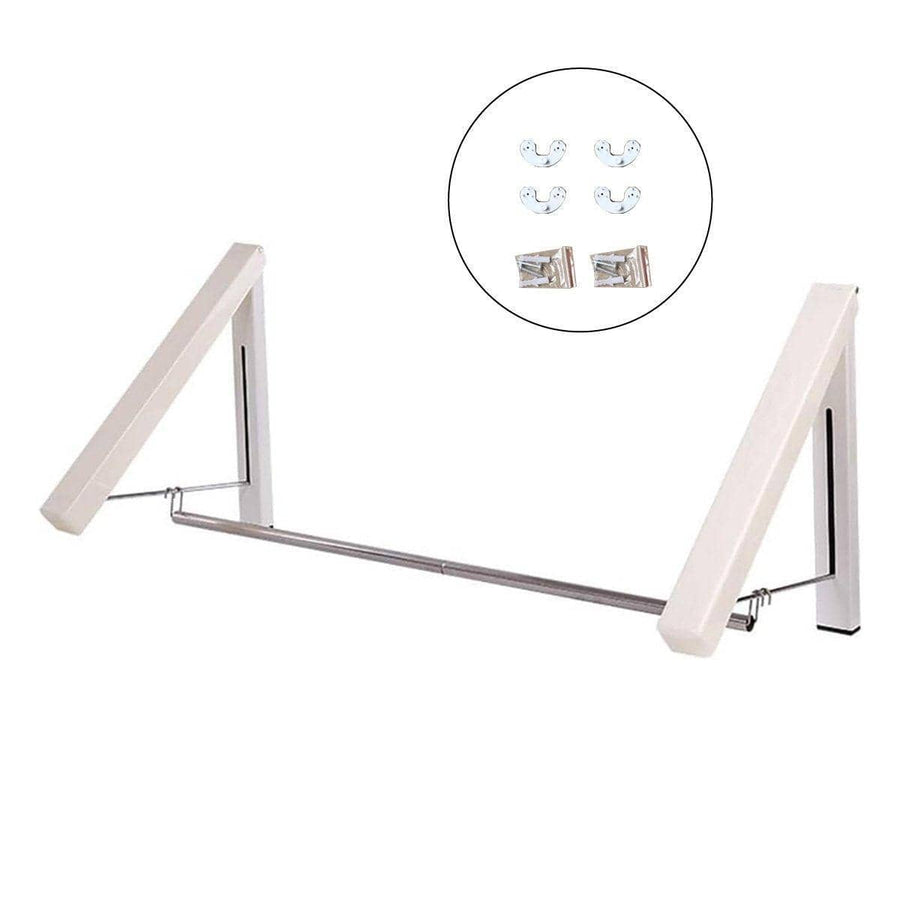 Retractable Wall Drying Rack, White - Style D