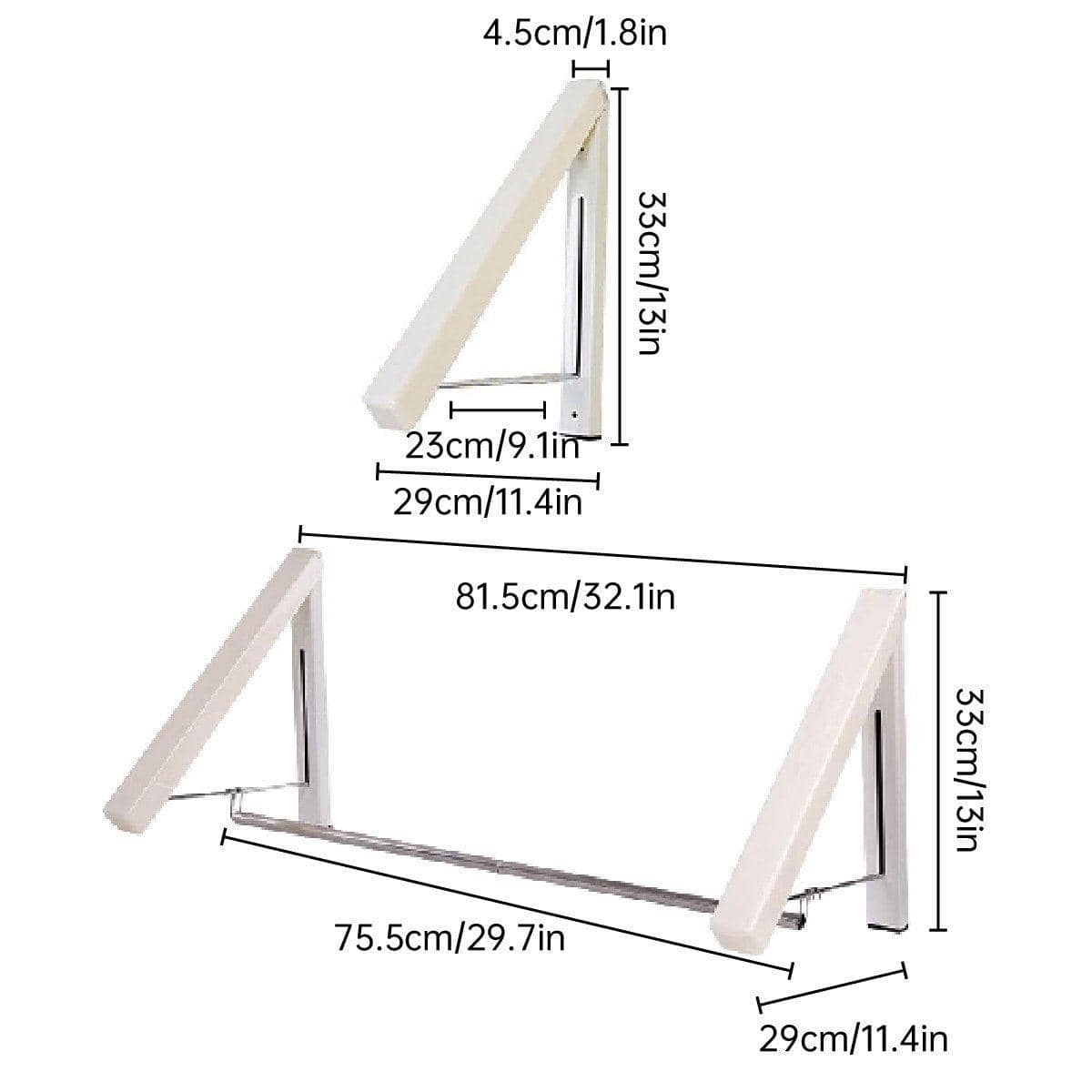 Retractable Wall Drying Rack, White - Style D - view 4