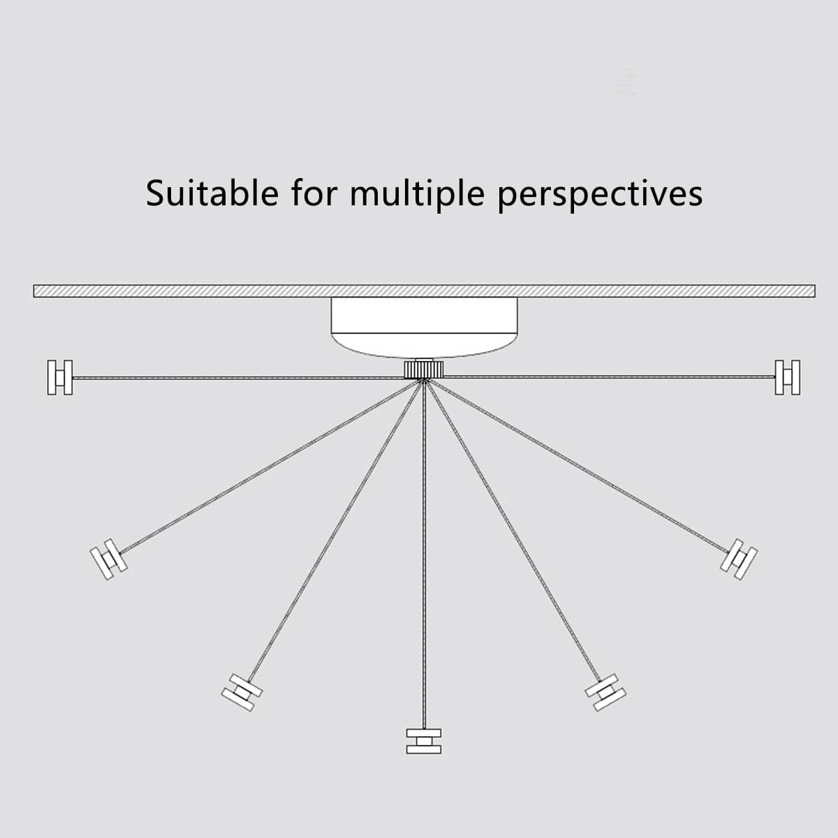 Retractable Wall-Mounted Clothesline, 2.8 m - White Circle - view 5