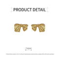 Retro Bow Stud Earrings Vintage Gold Fashion Jewellery for Women - view 3
