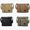 Retro Canvas Messenger Shoulder Bag for Men - Black - view 3