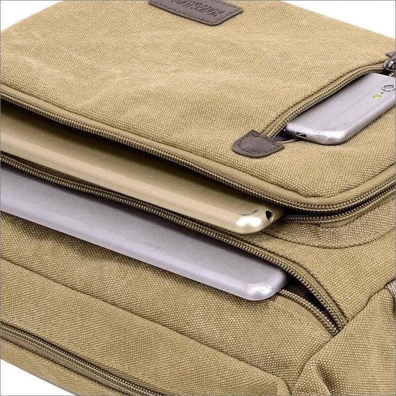 Retro Canvas Messenger Shoulder Bag for Men - Black - view 5