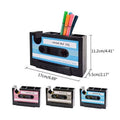 Retro Cassette Tape Pen Holder with Tape Dispenser - Grey and Black - view 4