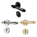 Retro Door Handle Lever Set for Wooden Doors without Lock Core 145 mm - Brushed Gold - view 3