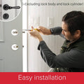 Retro Door Handle Lever Set for Wooden Doors without Lock Core 145 mm - Brushed Gold - view 5