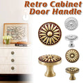 Retro Flower Pattern Cabinet Knob, Single Hole - Antique Brass - view 2