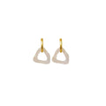 Retro Geometric Triangle Earrings for Women - Beige