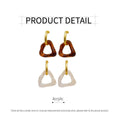 Retro Geometric Triangle Earrings for Women - Beige - view 4