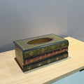 Retro Hand Painted Wooden Book Tissue Box Cover for Home and Office - view 5