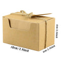Retro Kraft Paper Wedding Candy Boxes, Rectangular Gift Packaging - Pack of 50 - view 3