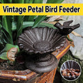 Retro Petal Shaped Cast Iron Bird Feeder Hanging Decorative Outdoor Garden Feeding