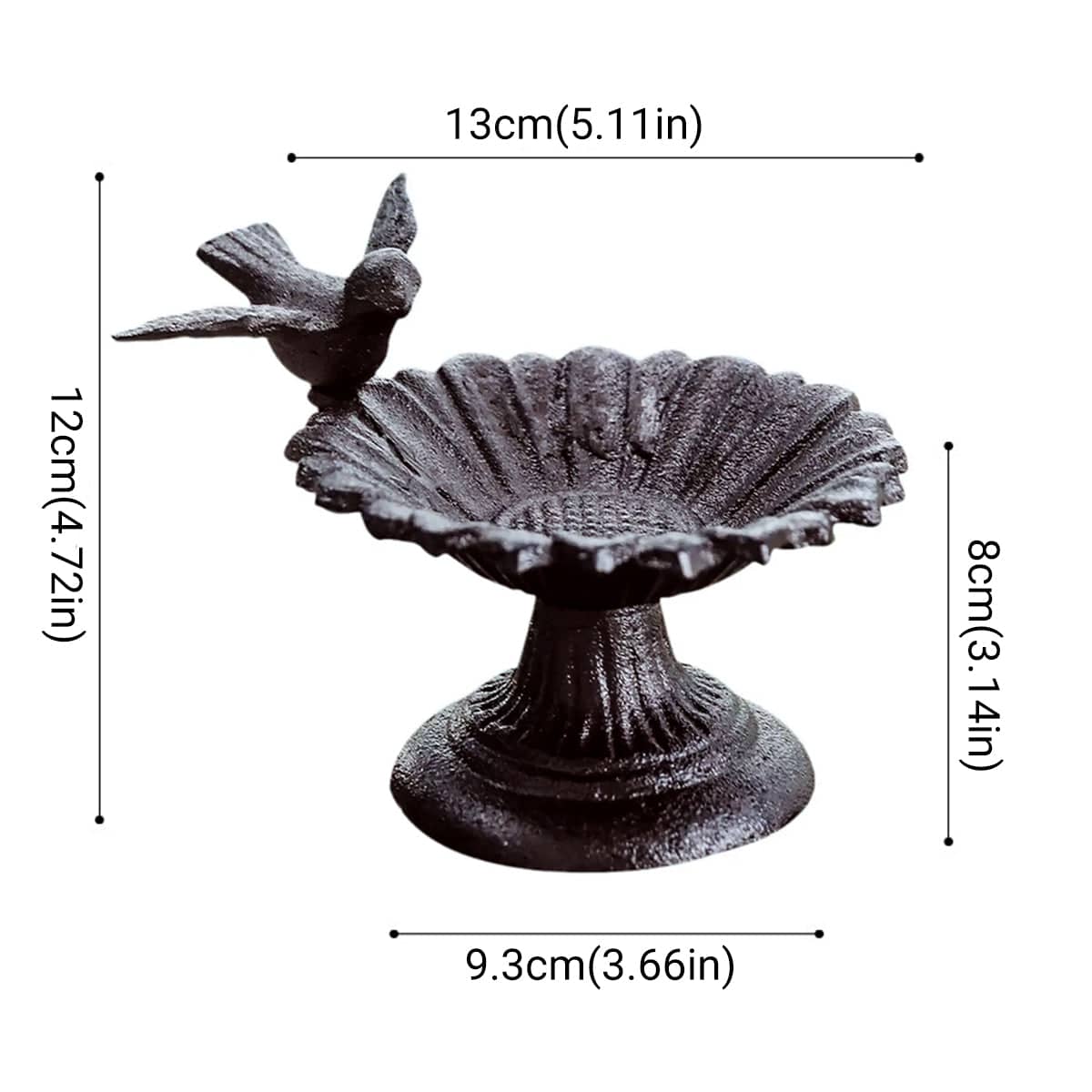 Retro Petal Shaped Cast Iron Bird Feeder Hanging Decorative Outdoor Garden Feeding - view 3