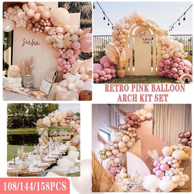 Retro Pink Balloon Arch Garland Kit - 144-Piece Set - view 2