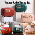 Retro Radio Style Tissue Box Holder for Home and Office - Dark Red - view 2