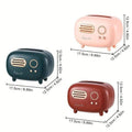 Retro Radio Style Tissue Box Holder for Home and Office - Dark Red - view 4
