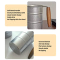Retro Stainless Steel Cup with Wood Handle, 350 ml Vintage Drum Camping Mug - view 5