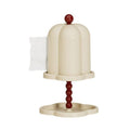 Retro Tissue Box Holder with Dustproof Lid and Storage Tray - Cream White