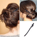 Retro Wooden Carved Hair Stick - Dark Wood, Curled Hook Top - view 5
