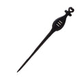 Retro Wooden Carved Hair Stick - Dark Wood, Heart Top