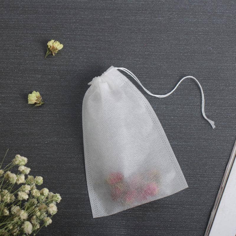 Reusable 100% Cotton Muslin Drawstring Filter Bags - Pack of 50, 5 x 7 cm - view 4