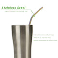 Reusable 304 Stainless Steel Straws with Cleaning Brushes - Rainbow, 3 Straight and 3 Bent Straws - view 5