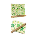 Reusable Beeswax Food Wrap Roll, 100 x 33 cm - Green Maple Leaf Print - view 3