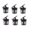 Reusable Coffee Pod Filters for Keurig-Style Machines, Pack of 6 - Black