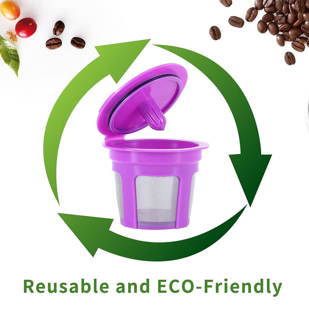 Reusable Coffee Pod Filters for Keurig-Style Machines, Pack of 6 - Black - view 4