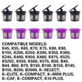 Reusable Coffee Pod Filters for Keurig-Style Machines, Pack of 6 - Purple - view 5