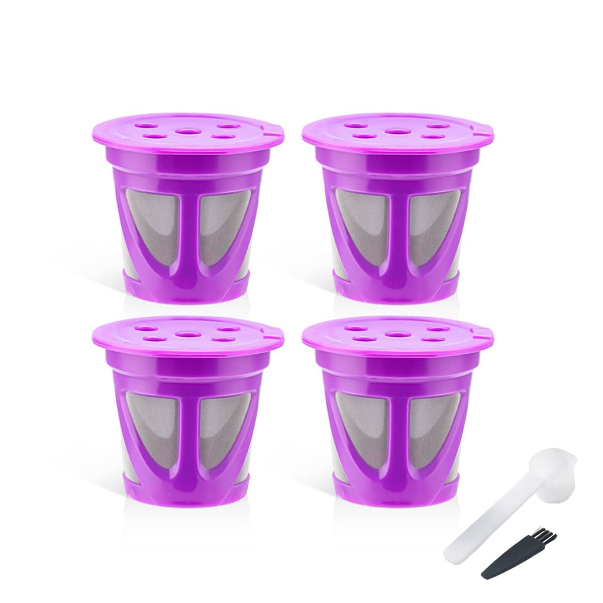 Reusable Coffee Pods for Keurig K-Cup Machines - Purple, Pack of 4