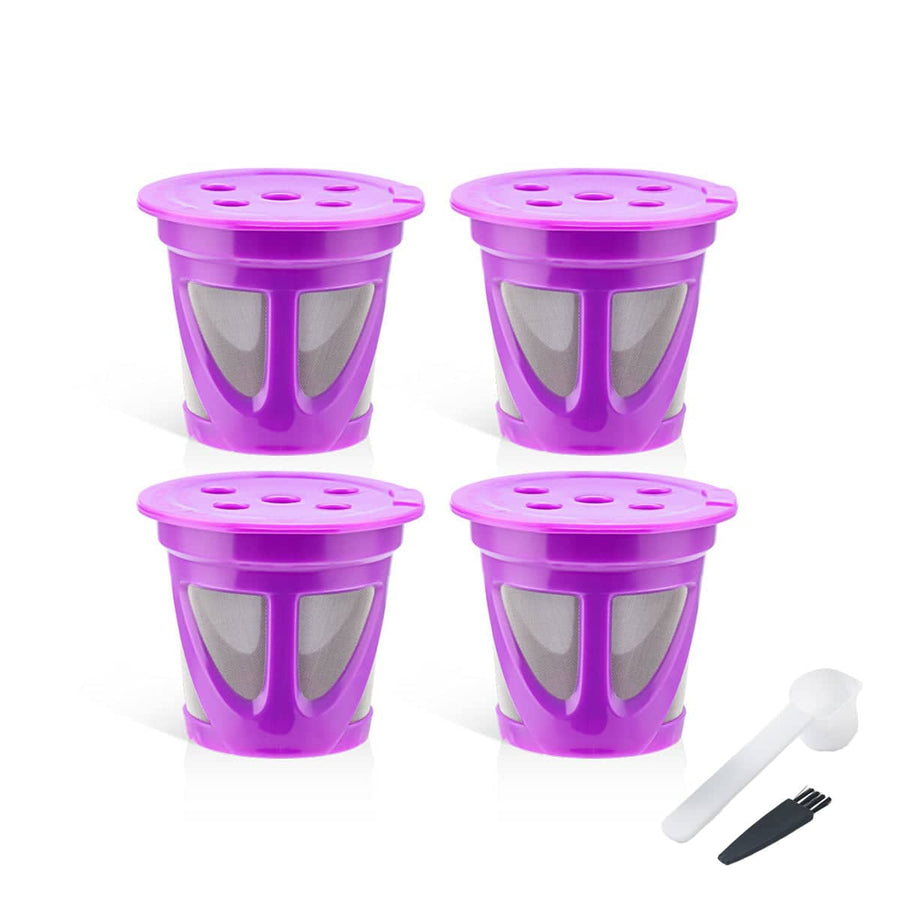 Reusable Coffee Pods for Keurig K-Cup Machines - Purple, Pack of 4