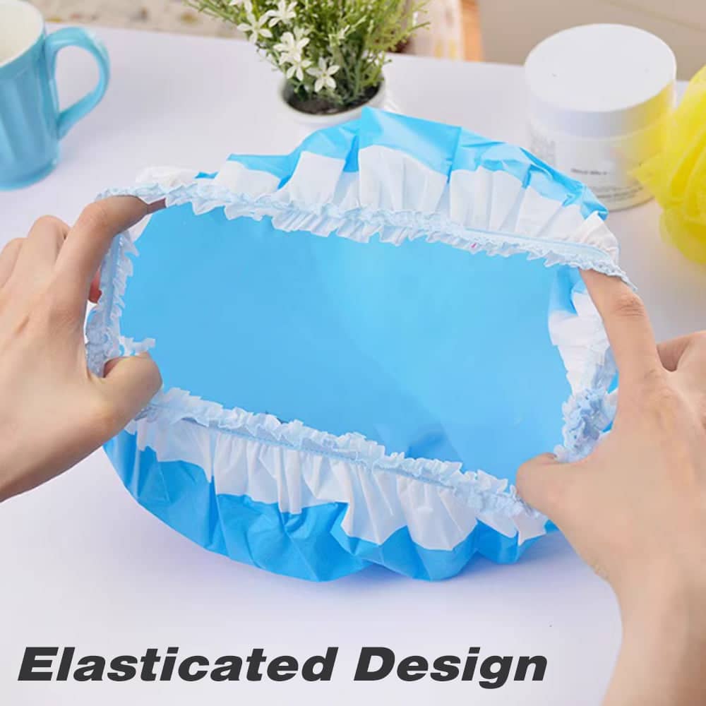 Reusable EVA Shower Cap with Elastic Edge - Cartoon Dog Print - view 4