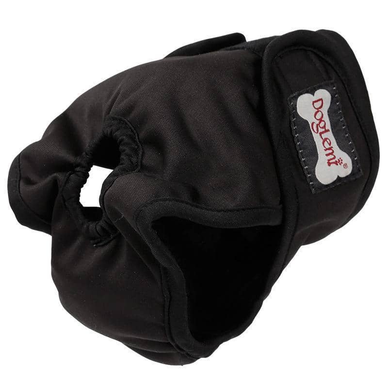 Reusable Female Dog Nappy Belly Band - Black, XL (Waist 44-66 cm)