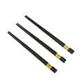 Reusable Fibreglass Chopsticks, 10 Pairs - Black with Gold Emblem Band - view 3